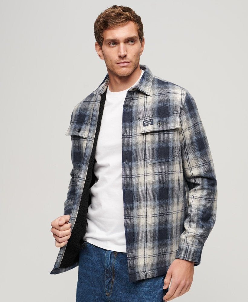 Men's Borg Lined Miller Overshirt in Tabacco