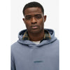 Superdry Micro Logo Hood - Flint Stone Blue Grey