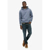 Superdry Micro Logo Hood - Flint Stone Blue Grey