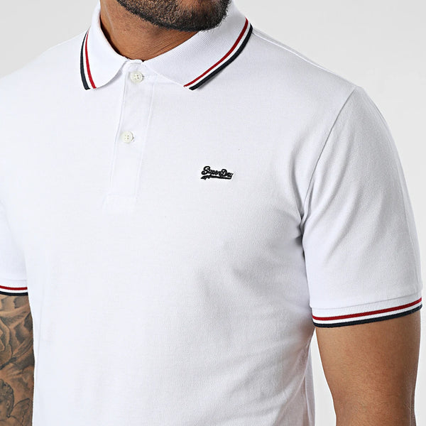 Superdry Vintage Tipped s/s Polo - Optic/Red