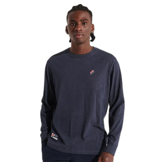 Superdry Code Essential Long Sleeve Top - Deep Navy Marl