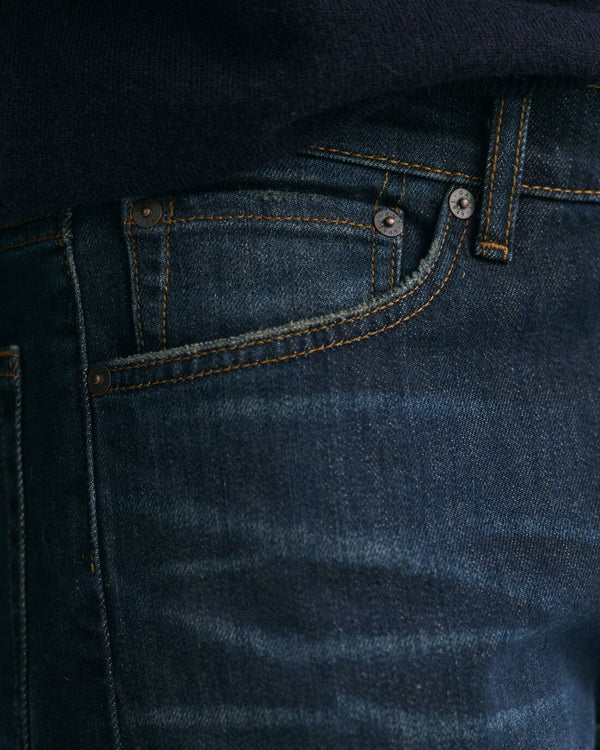 Gant Slim Archive Wash Jeans - Dark Blue Archive