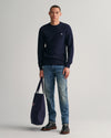 Gant Micro Cotton Texture C-Neck - Evening Blue