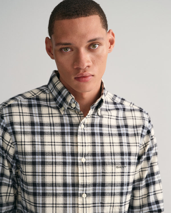 Gant Reg UT Brushed Oxford Check Shirt - Blue Air