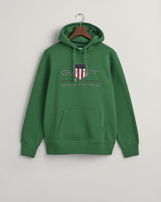 Gant Reg Archive Shield Hoodie - Deep Forest Green
