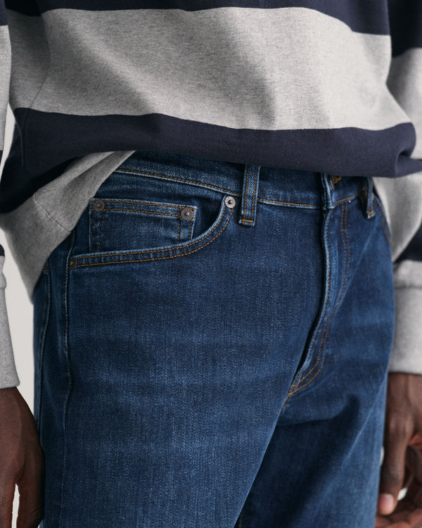 Gant Slim Jeans - Dark Blue Worn In
