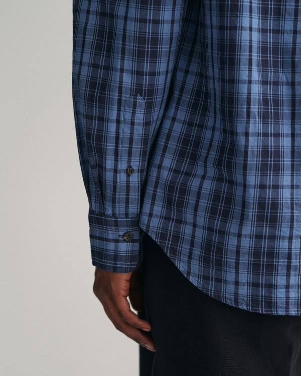 Gant Reg Archive Poplin Plaid Shirt - Salty Sea