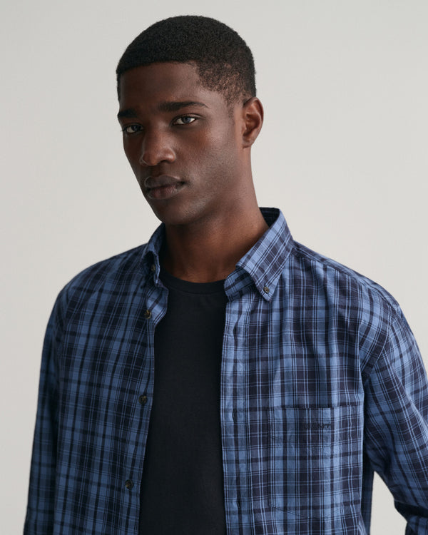 Gant Reg Archive Poplin Plaid Shirt - Salty Sea