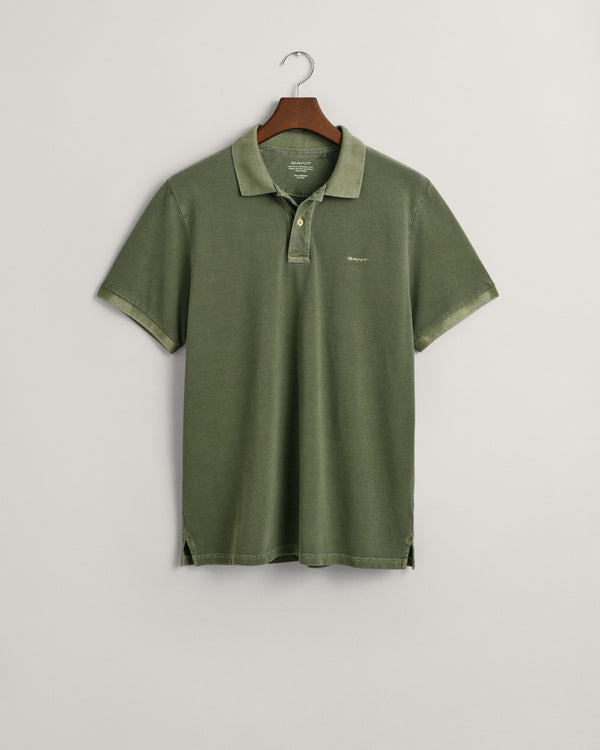 Gant Sunfaded Pique SS Rugger - Pine Green