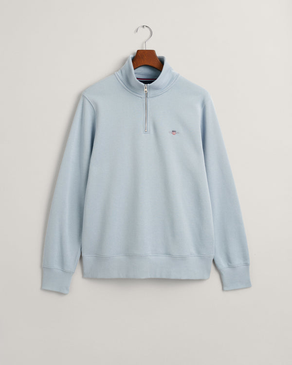 Gant Reg Shield Half Zip Sweat - Dove Blue