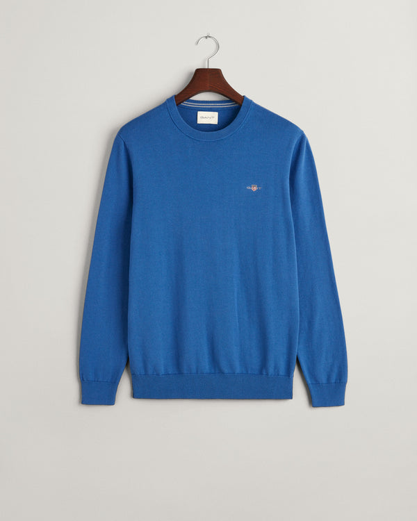 Gant Classic Cotton C-Neck - Rich Blue