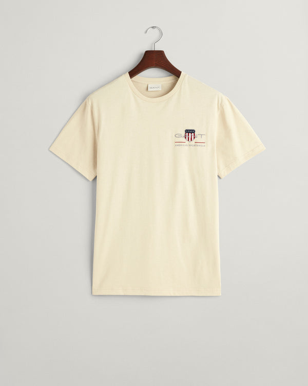 Gant Reg Archive Shield Emb SS T-Shirt - Silky Beige