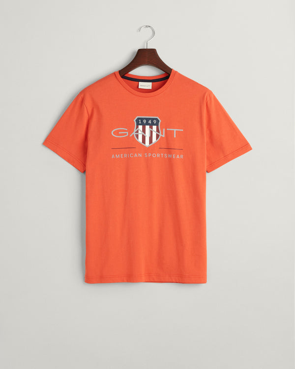 Gant Reg Archive Shield SS T-Shirt - Burnt Orange