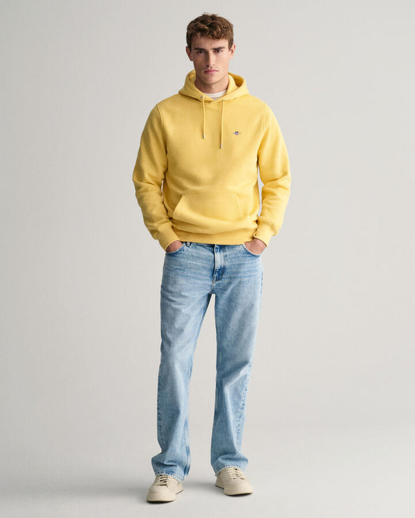 Gant Reg Shield Hoodie - Dusty Yellow