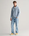 Gant Reg Shield Half Zip Sweat - Dove Blue