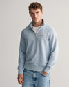 Gant Reg Shield Half Zip Sweat - Dove Blue