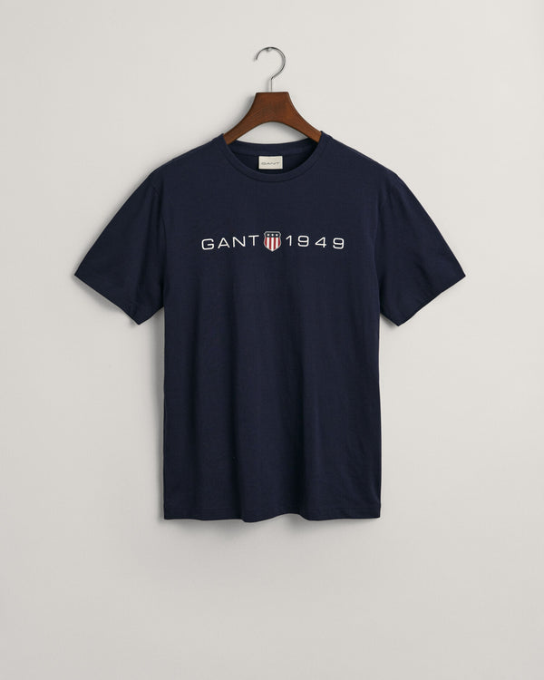 Gant Printed Graphic T-Shirt - Evening Blue