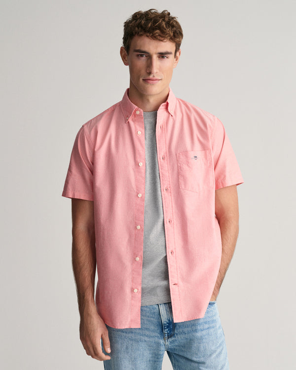 Gant Reg Oxford SS Shirt - Sunset Pink