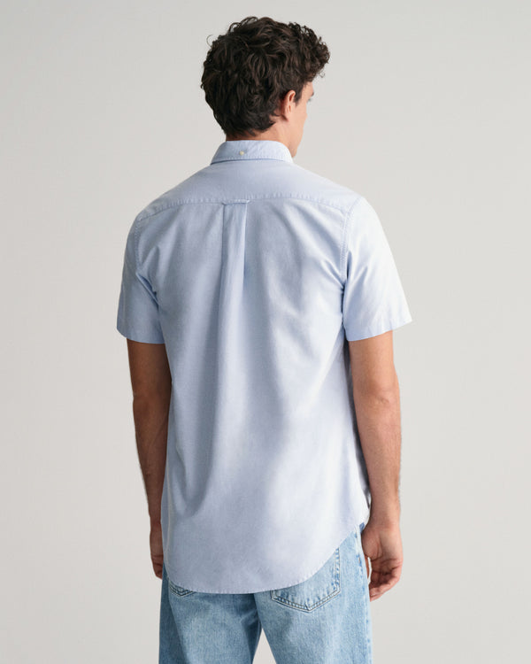 Gant Reg Oxford SS Shirt - Light Blue