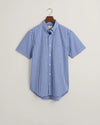 Gant Reg Poplin Gingham SS Shirt - College Blue