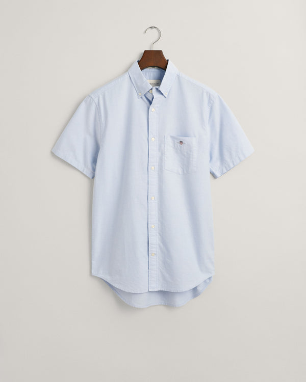 Gant Reg Oxford SS Shirt - Light Blue