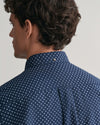 Gant Reg Micro Print Shirt - Marine