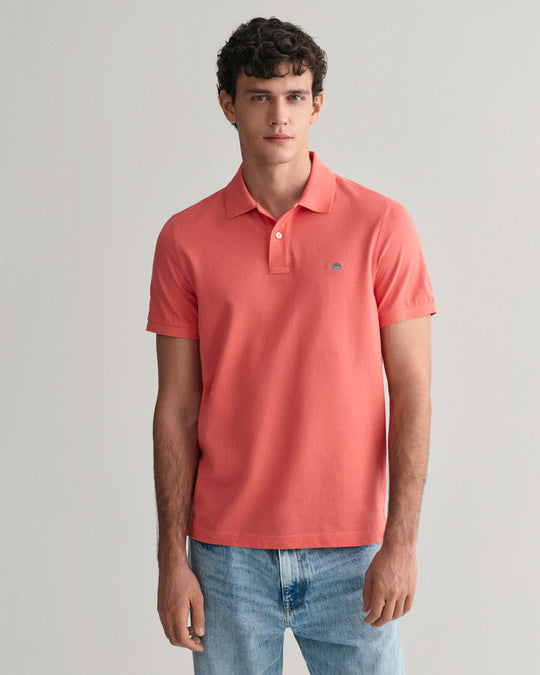 Gant Reg Shield SS Pique Polo - Sunset Pink