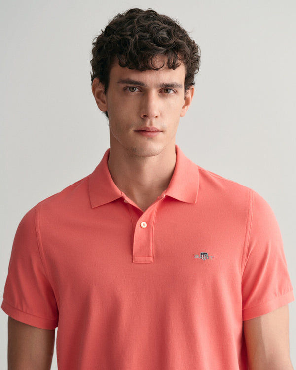 Gant Reg Shield SS Pique Polo - Sunset Pink