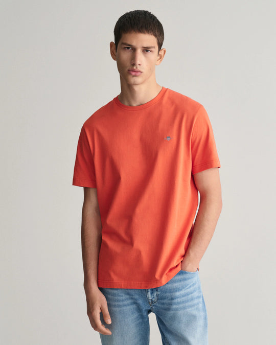 Gant Reg Shield SS T-Shirt - Burnt Orange