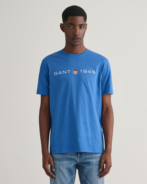 Gant Printed Graphic SS T-Shirt - Rich Blue (Size M)