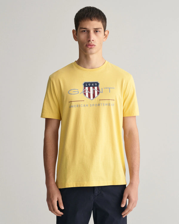 Gant Reg Archive Shield SS T-Shirt - Dusty Yellow