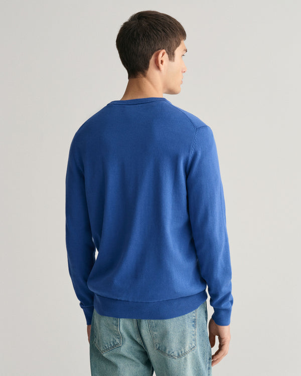 Gant Classic Cotton C-Neck - Rich Blue