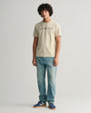 Gant Printed Graphic SS T-Shirt - Silky Beige (Size S)