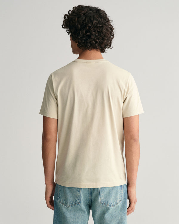 Gant Printed Graphic SS T-Shirt - Silky Beige (Size S)