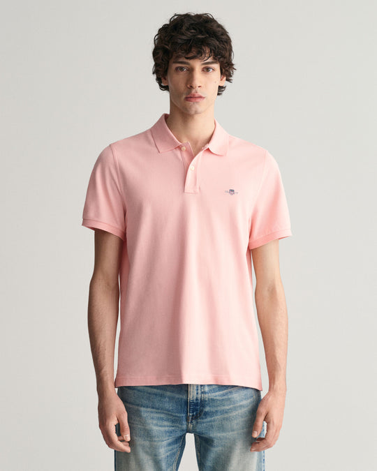 Gant Reg Shield SS Pique Polo - Bubblegum Pink [Size M]