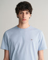 Gant Reg Shield SS T-Shirt - Dove Blue (Size XL)