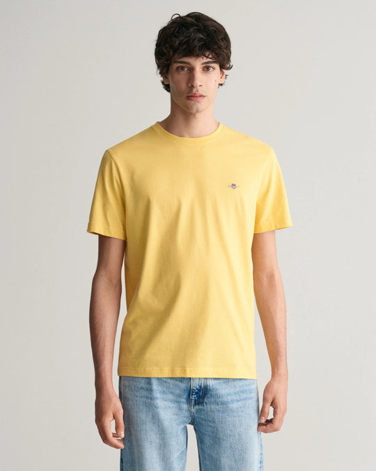 Gant Reg Shield SS T-Shirt - Dusty Yellow