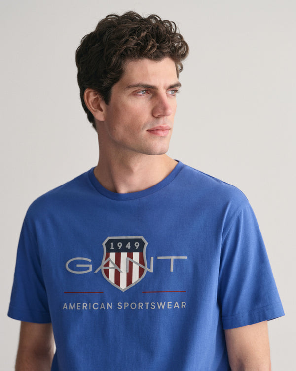 Gant Reg Archive Shield T-Shirt - Rich Blue (Size 2XL)