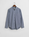 Gant Reg Poplin Small Check Shirt - College Blue