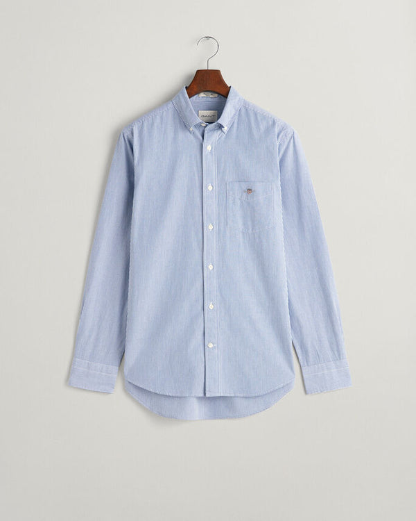 Gant Reg Poplin Banker Shirt - College Blue