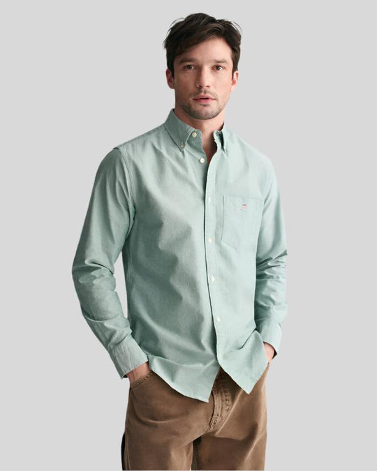 Gant Reg Oxford Shirt - Deep Forest Green [Size XL]