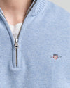 Gant Casual Cotton Half Zip - Light Blue Melange