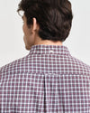 Gant Reg Poplin Small Check Shirt - Plumped Red