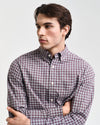 Gant Reg Poplin Small Check Shirt - Plumped Red