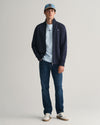 Gant Reg Shield Full Zip Sweat - Evening Blue