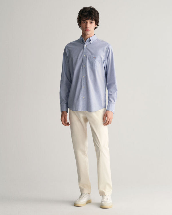 Gant Reg Poplin Banker Shirt - College Blue