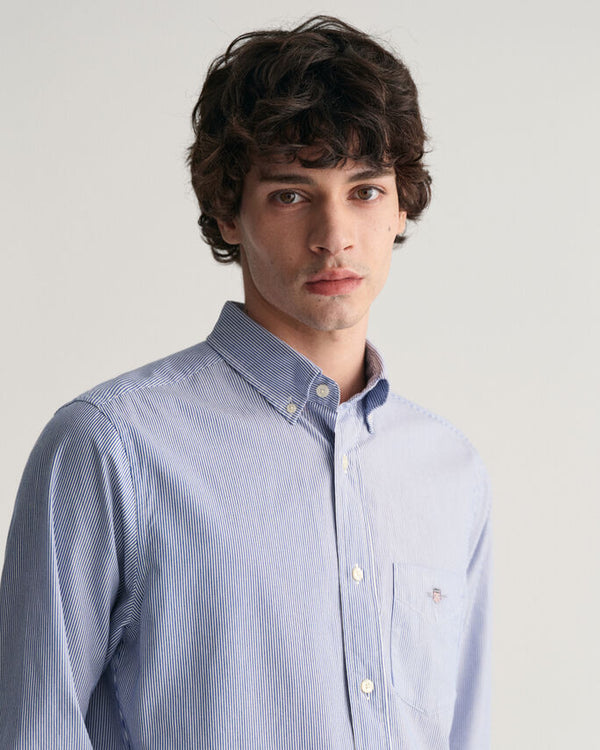 Gant Reg Poplin Banker Shirt - College Blue