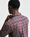 Gant Reg Light Twill Check Shirt - Wine Red