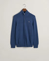 Gant Casual Cotton Half Zip - Dark Jeans/Blue Melange [Size XL]