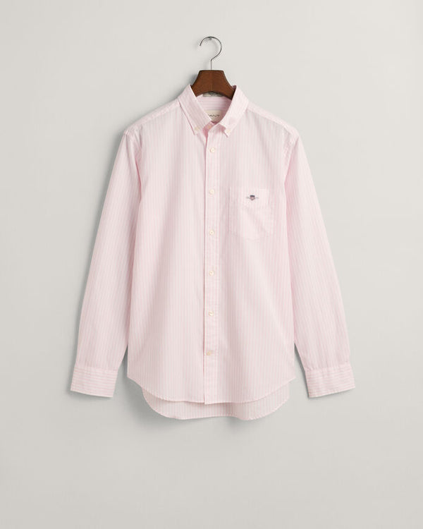 Gant Reg Poplin Stripe Shirt - Light Pink